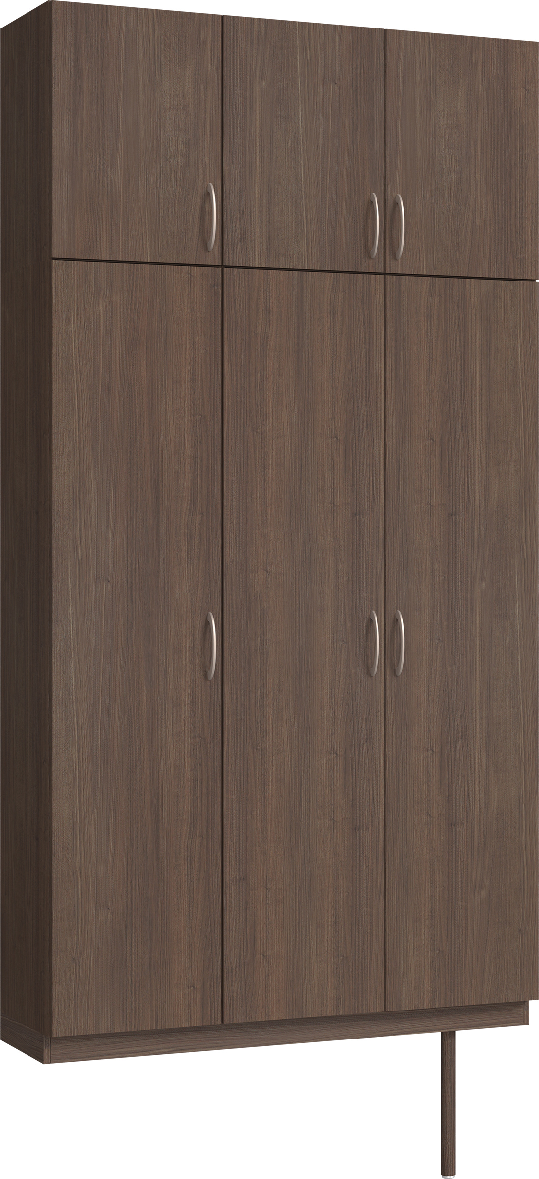 玄関収納　イエリア　開き戸ユニット　フラット縦木目　Ｓ３０　トールＰＬＡＮ　シューズ収納　ウッド扉　１２００幅　〈ダルブラウン柄〉　ハンドルラウンド型〈Ｔシルバー色〉