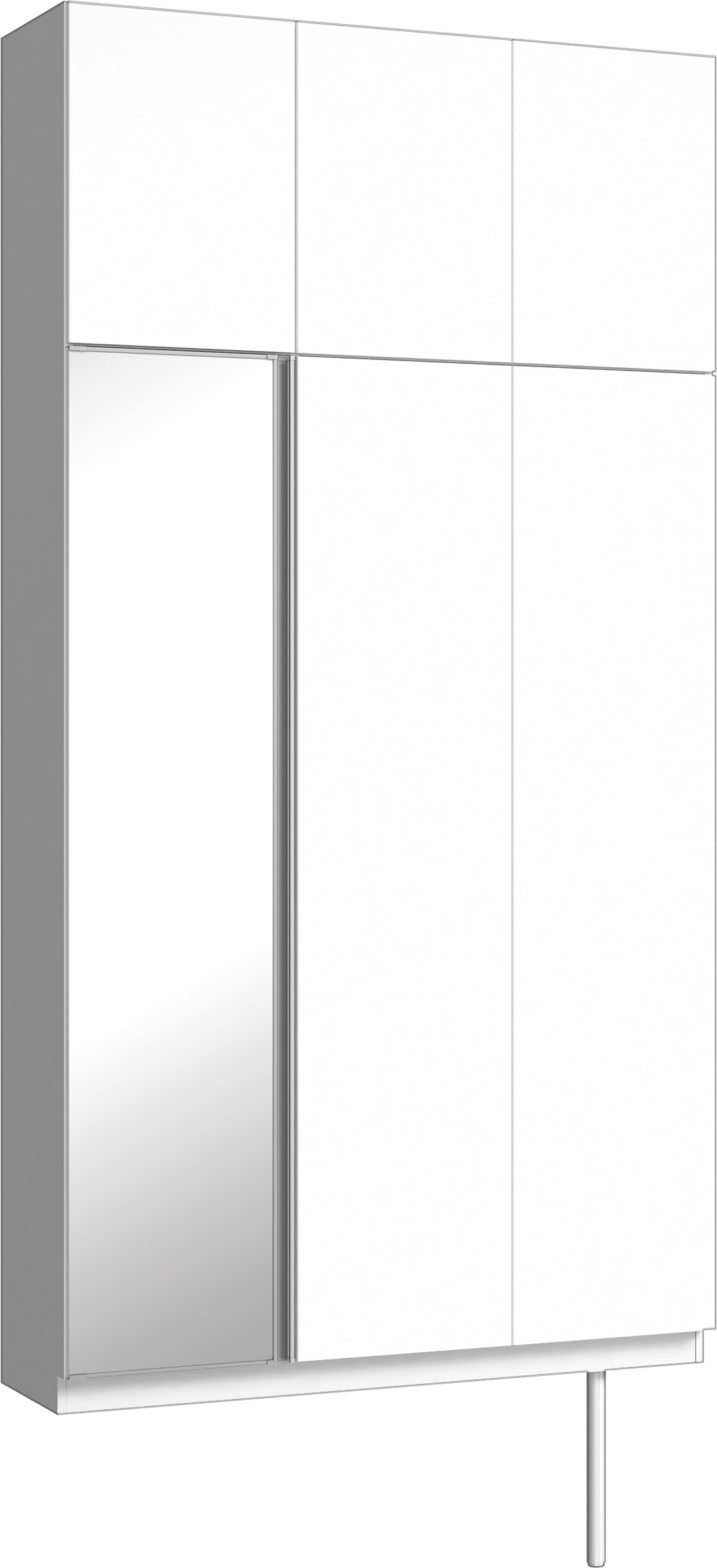 玄関収納　イエリア　開き戸ユニット　フラット縦木目　Ｓ３５　トールＰＬＡＮ　シューズ収納　ミラー扉　１２００幅　〈パウダーホワイト柄〉　ハンドルレス