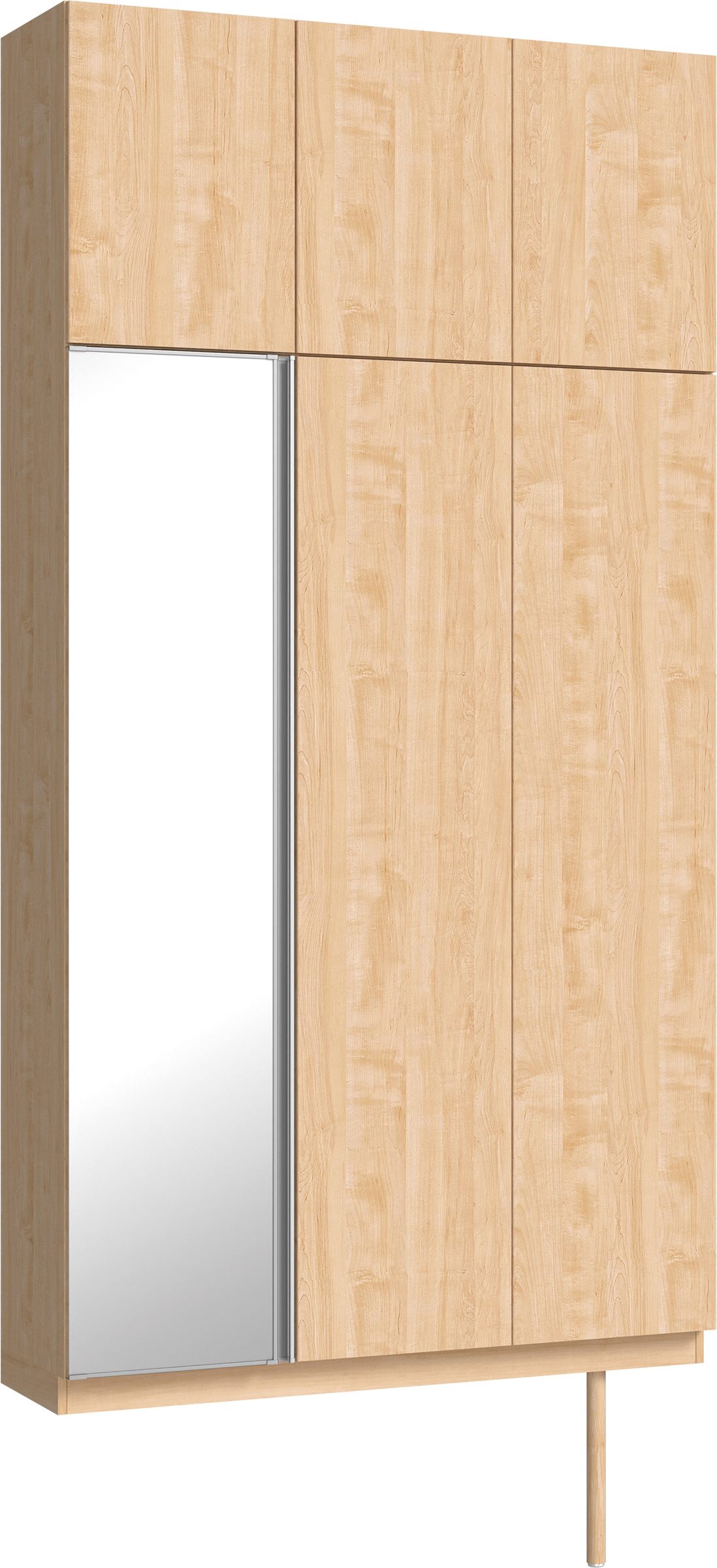 玄関収納　イエリア　開き戸ユニット　フラット縦木目　Ｓ３５　トールＰＬＡＮ　シューズ収納　ミラー扉　１２００幅　〈ミルベージュ柄〉　ハンドルレス