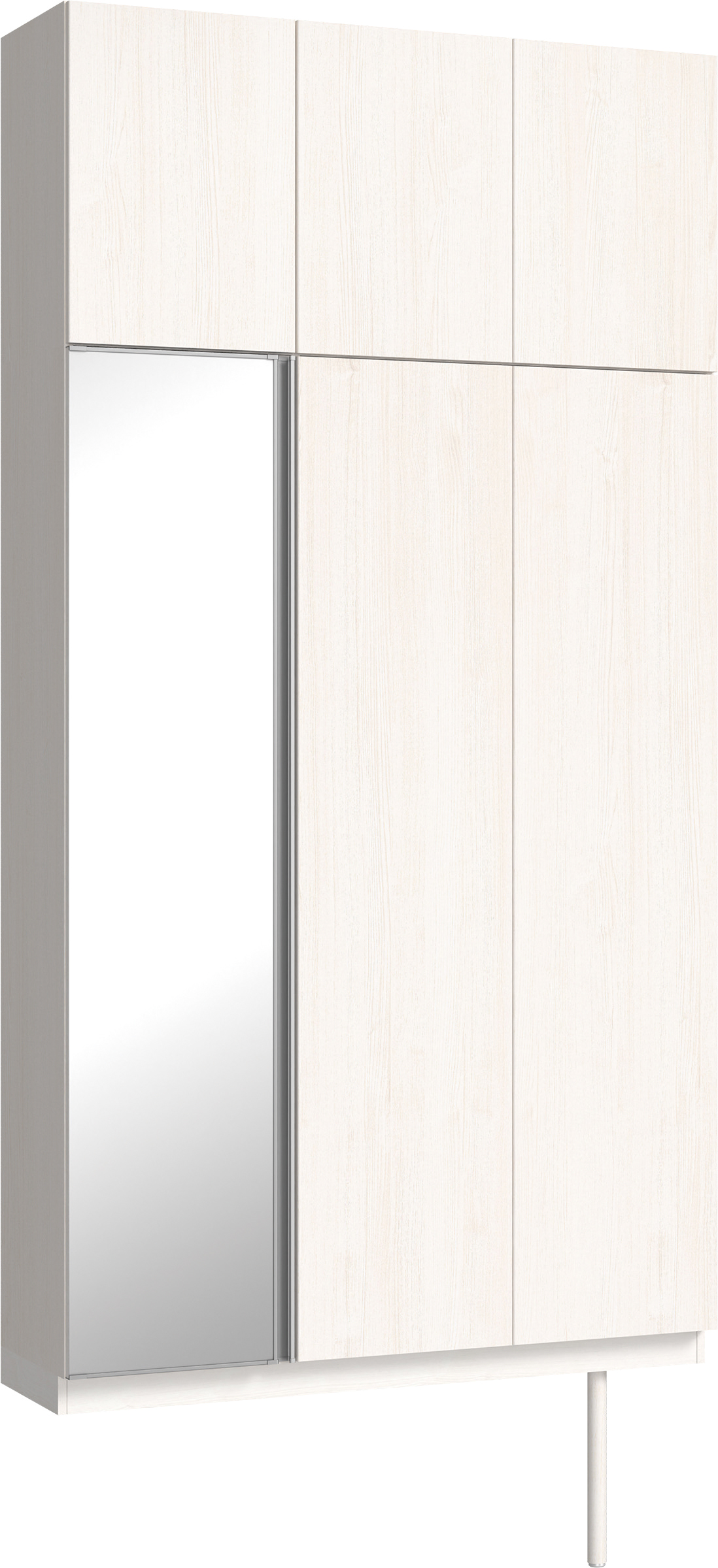 玄関収納　イエリア　開き戸ユニット　フラット縦木目　Ｓ３５　トールＰＬＡＮ　シューズ収納　ミラー扉　１２００幅　〈ネオホワイト柄〉　ハンドルレス