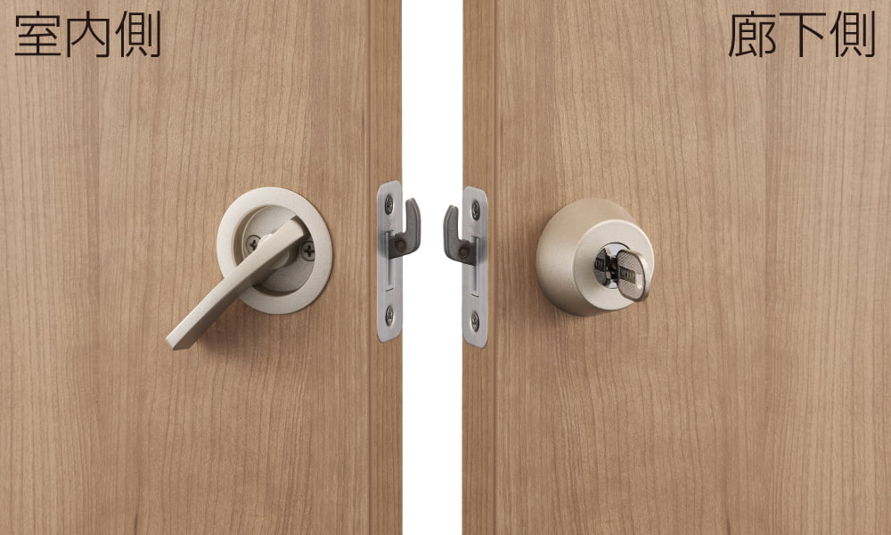 OMOIYARIアシストドア 木質面材扉 DXデザイン 簡易カマ錠 固定枠（薄壁