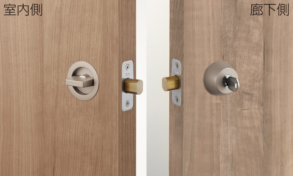 簡易本締錠（シリンダー錠）