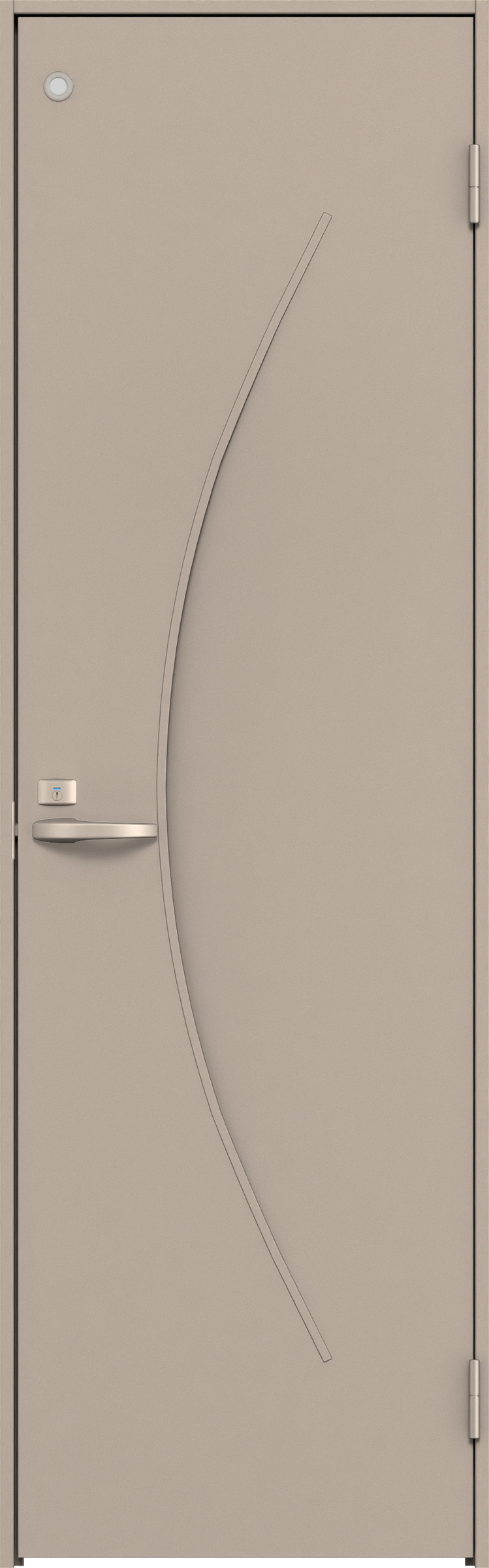 リビングドア　イエリア　トイレドア　扉セット　Ｓ７デザイン　６３５幅　２０００高　〈フォググレー柄〉　右開き　錠付　表示錠　Ｎスタンダード丁番