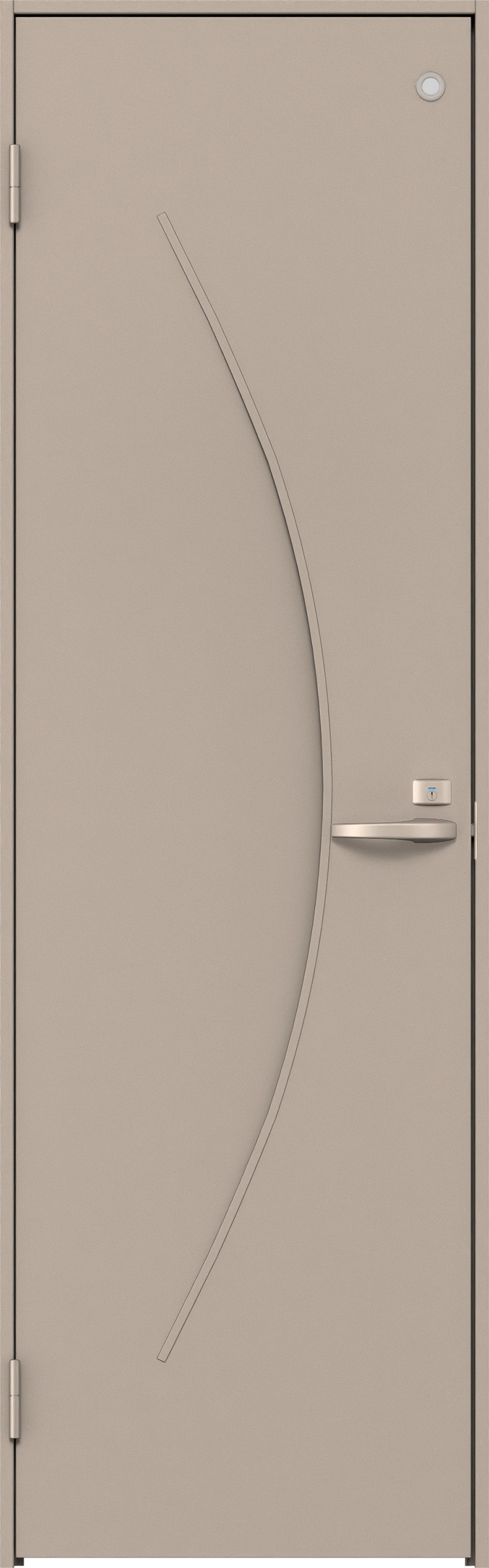リビングドア　イエリア　トイレドア　扉セット　Ｓ７デザイン　７５５幅　２０００高　〈フォググレー柄〉　左開き　錠付　表示錠　Ｎスタンダード丁番