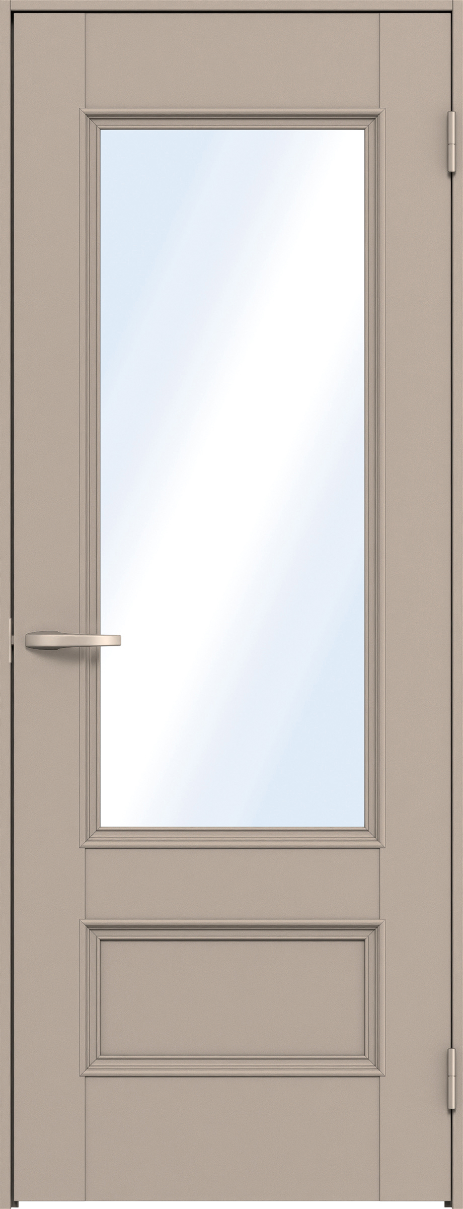 リビングドア　イエリア　片開きドア　扉セット　Ｍ２デザイン　８５０幅　２０００高　〈フォググレー柄〉　右開き　空錠　Ｎスタンダード丁番