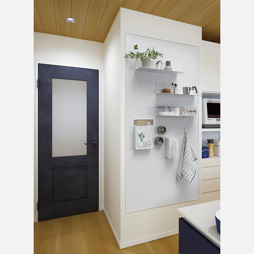 スタイルアート　マグネットタイプ　ＰＬＡＮ．０５　Ｋｉｔｃｈｅｎ<BR>〈パウダーホワイト柄〉<BR>プランサイズ：Ｗ９００×Ｈ１８００㎜