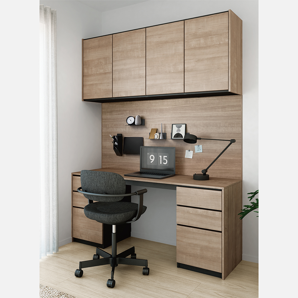 スタイルアート　マグネットタイプ　ＰＬＡＮ．０６　Ｗｏｒｋ　Ｓｐａｃｅ<BR>〈トープグレー柄〉<BR>プランサイズ：Ｗ１６００×Ｈ７５０㎜