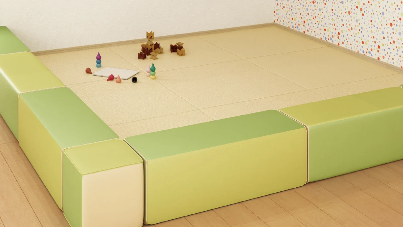 床材：畳 ここち和座 置き敷きタイプ 彩園 〈02 イエロー〉