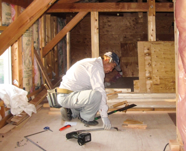 建築工事の大工は社員中