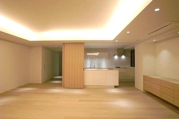 あたたかみある素材と照明画像