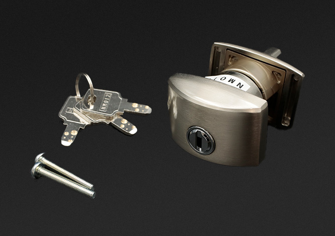 セパレート　83・85デザイン　簡易シリンダー錠座　サテンニッケル
<br>【簡易的な錠で、防犯上の効果はありません。】