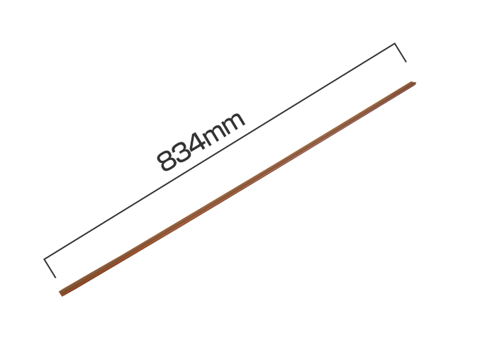 バリアフリー用　T型エッジS(集成材用) L=834　WU(ネオアンバー)色