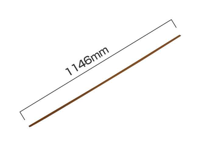 バリアフリー用　T型エッジS(標準沓摺用) L=1146　MF(カフェブラウン)色