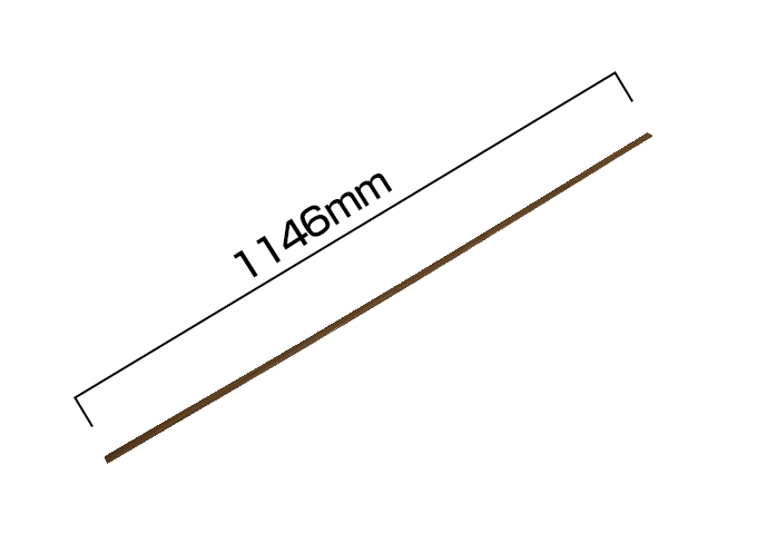 バリアフリー用　T型エッジS(標準沓摺用) L=1146　PK（マロンブラウン）色