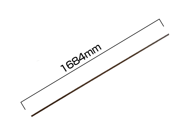 バリアフリー用　T型エッジL(集成材用) L=1684　MW(ダルブラウン)色