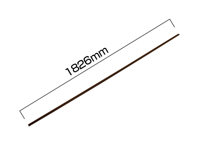 バリアフリー用　T型エッジL(標準敷居用) L=1826　MW(ダルブラウン)色