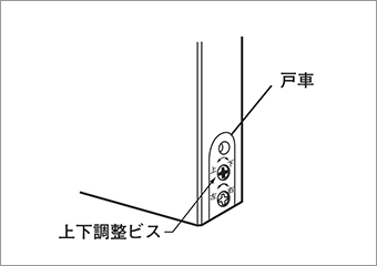 下部戸車　クローゼット　引戸ユニット用　D色　(濃茶)