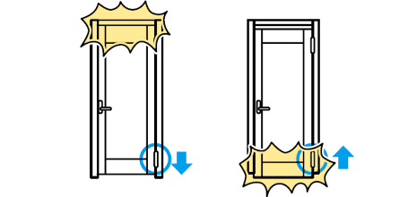 この場合は上下方向の調整が必要です