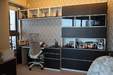 新築マンションをリフォーム!ご夫婦のワークスペースやTVボードを「ミセル」収納で使いやすくすっきりと!