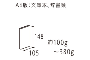 A6版:文庫本、辞書類