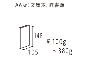 A6版：文庫本、辞書類