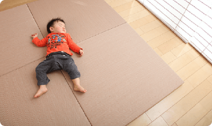 畳の上に座るペット